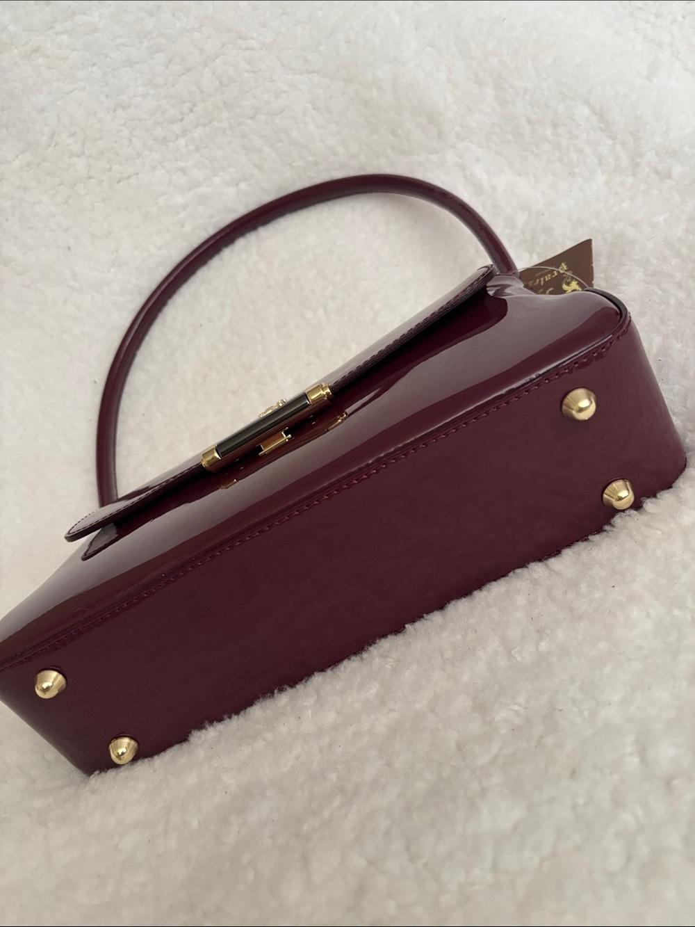 Pratesi Chianti Shoulder Bag in Deep Wine - Picture 6 of 10